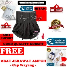 HOKI COD - Munafie Slim Pant Celana Korset - All Size - Hitam + Gratis obat jerawat - Minyak Oles Wayang Khusus Jerawat - 35 ml - 1 Pcs