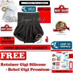 HOKI COD - Munafie Slim Pant Celana Korset - All Size - Hitam + Gratis Orthodentic Retainer Teeth Trainer Allignment USA / Behel Gigi Original Import - Perapih Gigi - 1 Pcs