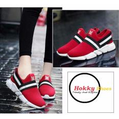 HOKKY SHOES  SLIP ON M08/ SEPATU KETS WANITA / SEPATU SNEAKERS CEWEK WARNA MERAH/ MURAH HOT SALE