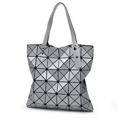 HOLA Elegan Wanita Mewah Diamond Handbag Dilipat Kisi Shoulder Tote Bag-Intl