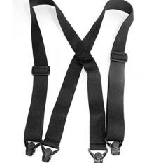 Hold-Up No-Buzz Bandara Ramah Hitam Suspender Di X-back dengan Dipatenkan Gripper Clasps-Intl