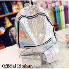 Hologram Bag Jepang dan Korea Wanita model Silver Laser Hologram