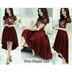 Honeyclothing Dress Wanita Eliva - Merah / Baju Pesta / Dress Casual / Baju Wanita / Pakaian Wanita / Best Seller