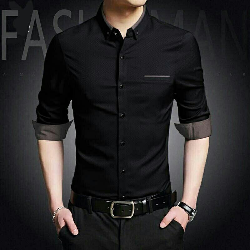 Honeyclothing Kemeja Pria Topmen - Hitam / Kemeja Formal Pria / Kemeja Casual Pria / Baju Pria / Atasan Pria / Baju Kerja