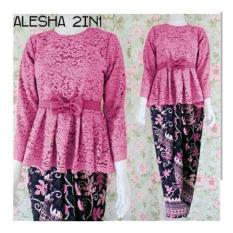 Honeyclothing Setelan Kebaya Wanita Aliska - Fanta / Kebaya Kutubaru / Setelan Batik / Baju Wanita / Best Seller