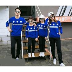 Hoodie Baju Family Couple / Kaos Pasangan Keluarga 2 Anak Lengan Panjang Star