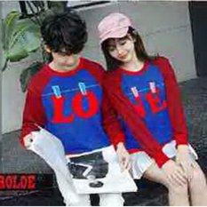 Hoodie Couple / Sweater Baju Pasangan Love Jemur