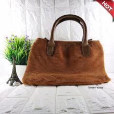 HOT - Ekslusif Tas Rajut Selempang Wanita Bahan Nylon Elegant dan Simple Orange