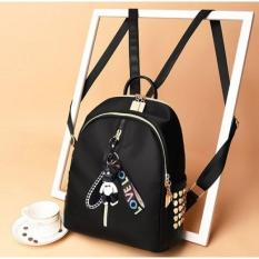 TURUN HARGA+PROMO GILA NEW RESTOCK+BEST SELLER QQ810338-BAG BLACK RANSEL + GANTUNGAN TAS IMPORT WANITA MURAH KOREA STYLE