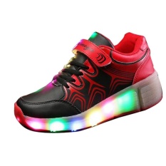 Hot S Children Usb Led Light Heelys Jazzy Shoes Boys Girls Heelys Rollershoes Child Skate Sports Shoes 27-43# Lmcs018 @