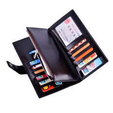Jual Hot Fashion Wanita/Pria Dompet 9 Warna PU Kulit Tas Ritsleting Dompet Wanita Panjang Hari Clutch Coin Purse Pemegang Kartu-Intl