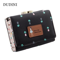 Jual Hot Fashion Wanita Dompet Korea Versi Indah FashionPrinting COIN POCKET Bagian Pendek HASP Wristlet Clutch Bag Dompet-Intl