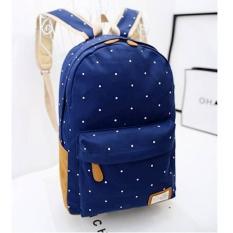 Hot Sale! Polkadot Trend Backpack Tas Ransel Kanvas TERKINI