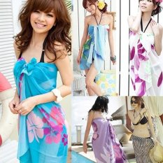 Hot Jual Summer Beach Women Lady Wrap Swimwear Bikini Cover-Up Sarung Scarf Pareo-Intl