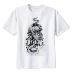 Jual Panas Baru T Kemeja Pantera Modis Men's Leher O Motif Lengan Pendek Kaus Atasan Putih-Internasional