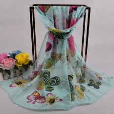 Jual Panas Cetak Bunga Syal/Syal Kain Sutera Tipis Pola Hijab Panjang Muslim Ikat Kepala Selendang/Syal 160 Cm * 50 Cm Sifon Bunga Pola Sutra Selendang Syal Kasmir Jilbab Pashima Bandana-Internasional