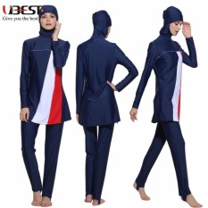 Terpanas Sederhana Muslim Baju Renang Baju Renang Islami untuk Wanita Baju Renang Penuh Cakupan Baju Renang Muslim Beachwear Berenang Setelan Burkini Pakaian renang Muslim-Internasional