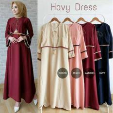 Hovy Dress/Baju Lebaran Wanita/Fashion Muslim Cantik/Hijab Remaja