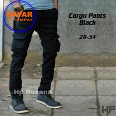 Hp busana - Celana Cargo panjang - hitam
