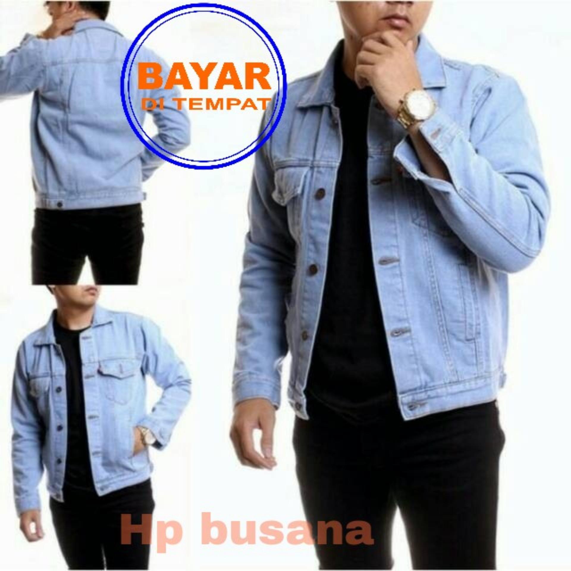 HP Jaket jeans / Denim Pria Hight Quality (light blue / bioblit)