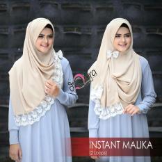 HQo Hijab Jilbab Kerudung Pashmina Instan Malika - Cream