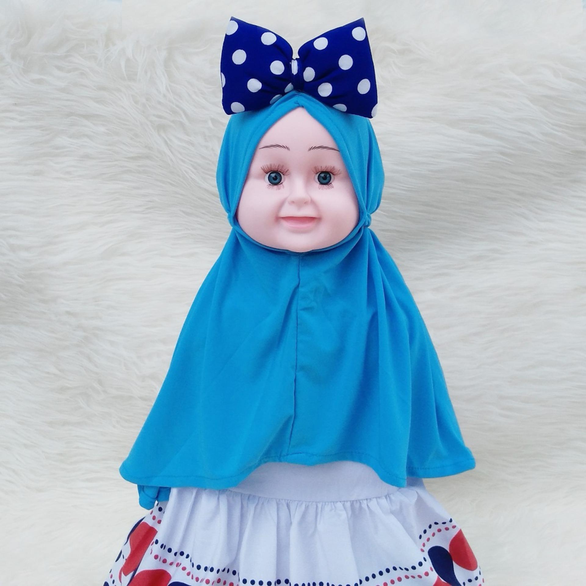 HQo Kerudung Anak Bayi Minnie Ribbon Syiria / Jilbab Anak Bayi / Jilbab Bayi / Hijab Pashmina Instan Anak