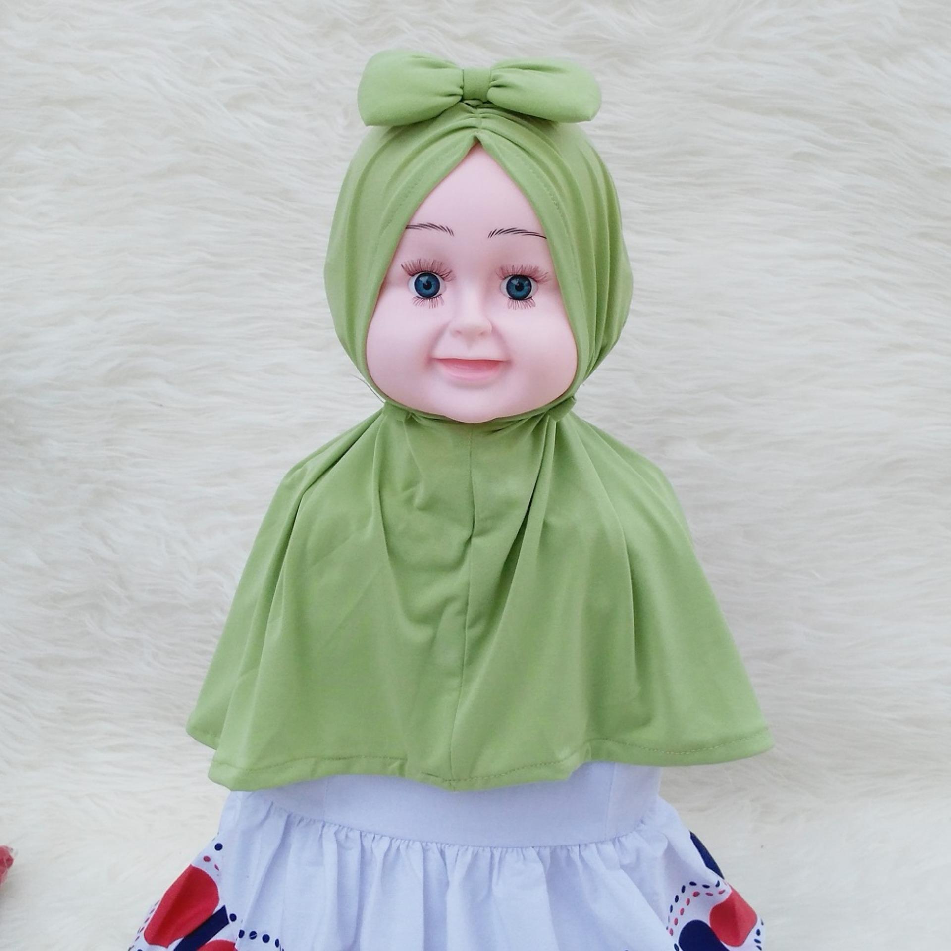 HQo Kerudung Anak Bayi Zafira Ribbon / Jilbab Anak Bayi / Jilbab Bayi / Hijab Pashmina Instan Anak