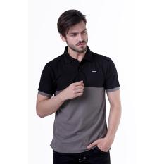 HRCN HMC 0519 kaos darktone casual pria - catton pique - keren ( Hitam Kombinasi )