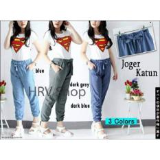 HRV Shop Celana Wanita Jolin - Abu Tua / Celana Casual Wanita / Celana Panjang Wanita / Joger Wanita / Celana Joger