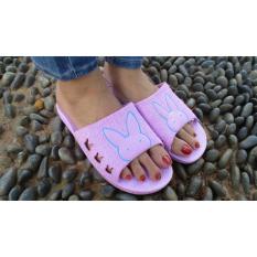 HSSHOPID Sandal Flip Flop Cantik gambar Kelinci Wanita - Ungu