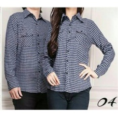 H~Shico Kemeja Couple FLANEL 01 ( Hitam )