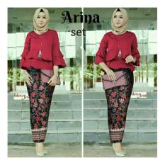 Rp 80.000. Honeyclothing Setelan Kebaya Wanita Arnia - Merah / Kebaya Kutubaru ...