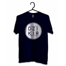 Hujjah Kaos Islam/ Muslim Pria dan Wanita - Dzikir 2 - Biru Dongker