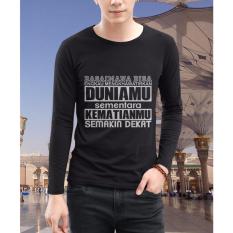 Hujjah Kaos Islam/Muslim Lengan Panjang Pria dan Wanita- Duniamu - Hitam