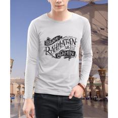 Hujjah Kaos Islam/Muslim Lengan Panjang Pria dan Wanita - Rahmatan - Putih