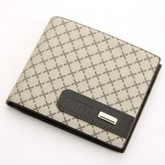 Huolalaa Mewah Fashion Dompet Pria Pria Pendek Uang Clipportafoglio Uomo Cartera Hombre Monedero Porte Feuille Hommeportefeuille Qb0220-grey Brown (Intl) -Intl