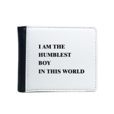 I Am The Humblest Boy Flip Bifold Faux Leather Wallet Multi-Function Card Purse Gift