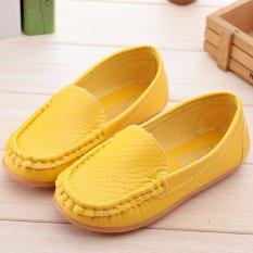 I02 Kuning Model Sepatu Anak Laki-laki Panas Cewek Imut Kulit Sepatu Was The Only One Karet Datar Rivet Ukuran: 21-30