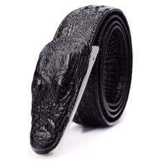 Ikat Pinggang 3D Model Crocodile - Black