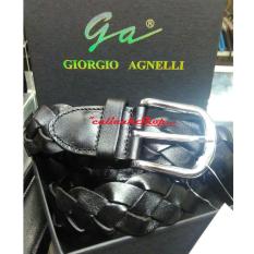IKAT PINGGANG KULIT ORIGINAL GIORGIO AGNELLI GA J-03416000161 BLACK