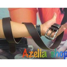 Ikat Pinggang Kulit/Sabuk Kulit Coklat Tua/Brown Asli Garut - E53B5D