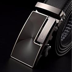Ikat Pinggang Pria Belt Sabuk Gesper Metal Buckle Kulit CK003 - Hitam