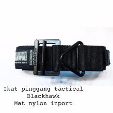 Ikat Pinggang Tactical BlackHawk Nylon Impor Premium - Hitam