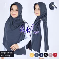 Imels Hijab - Jilbab Bergo Mutiara Jersey Super Abu Tua