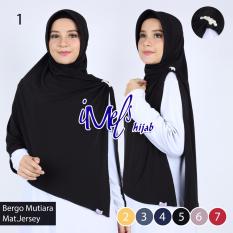 Imels Hijab - Jilbab Bergo MutiaraJersey Super Hitam