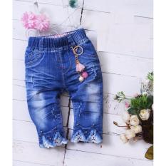 Import Celana Jeans Lace plus Asesoris - anak perempuan