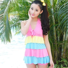 (Diimpor) BEST-HJFHG 2017 Korea Fashion Gaya Sederhana Wanita Tinggi Pinggang Fashion Lengan Panjang Tahan Sinar Matahari Swimsuit Panas Berenang Pakaian Efek Pelangsingan Konservatif Kecil Dada-Intl