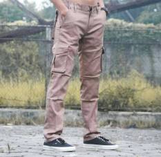 Impresif Celana Kargo Panjang Moka - Mocca Cargo - Pdl - Outdoor - Gunung - Melar - Slimfit Pria