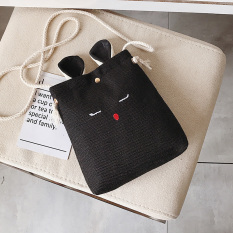 Tas Bahu Wanita Mini Lucu Gaya Jepang (Hitam) (Hitam)