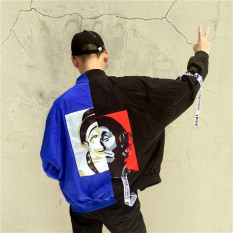 Di Korea Modis Gaya Api Super Pria Baju Pelindung Matahari Bagian Tipis Jaket (Biru atau Hitam)